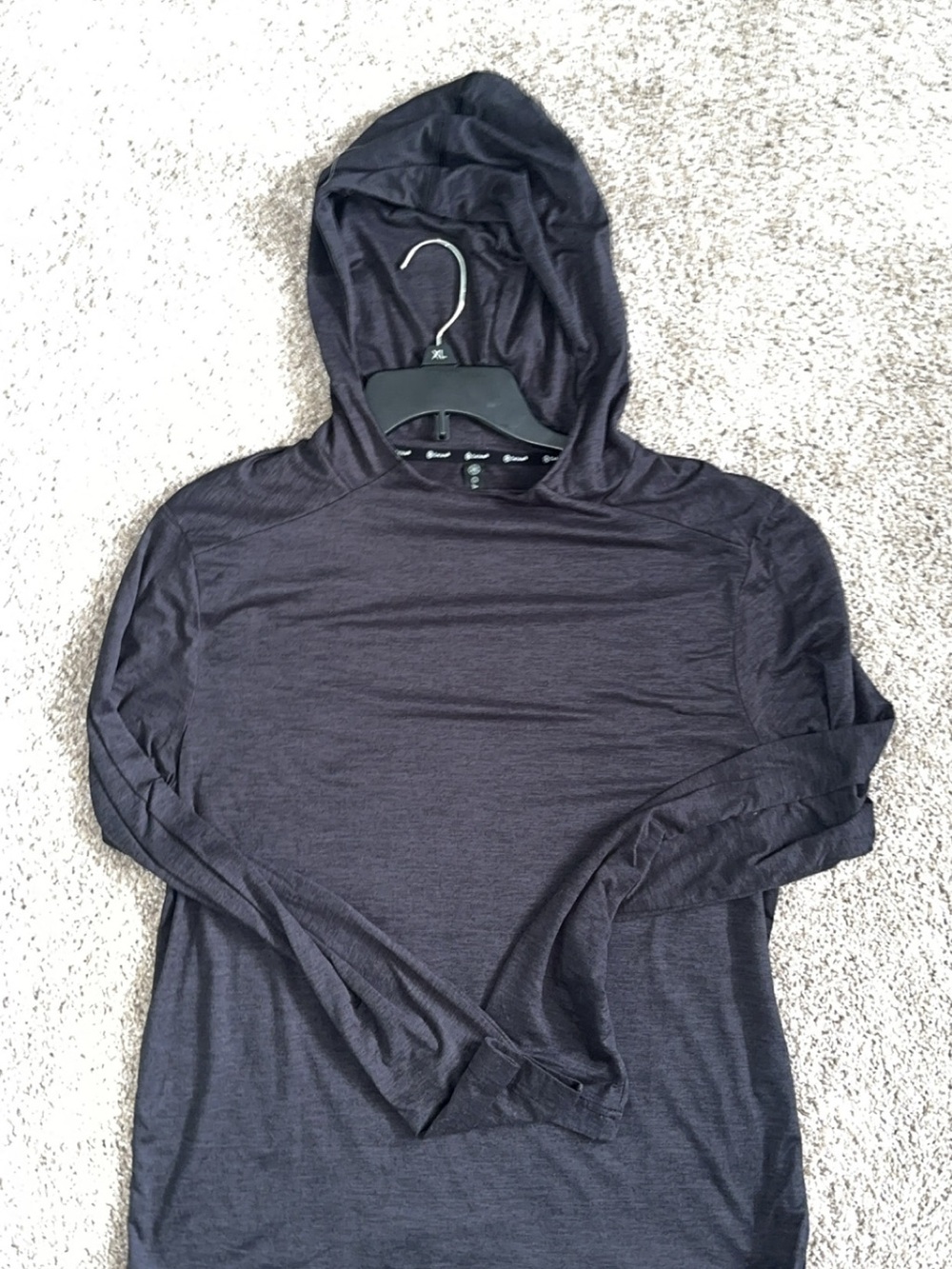 GAIAM Men's Hooded Long-Sleeve Shirt - Charcoal Gray
